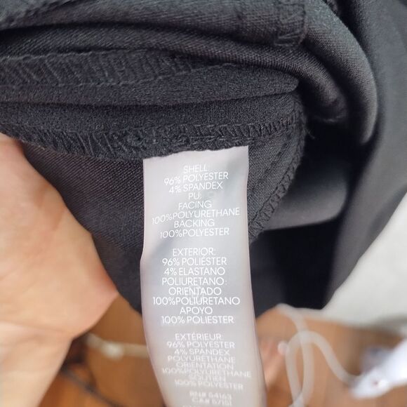 NWOT! Calvin Klein Black Solid Faux-Leather Tie-Waist Sheath Dress-Sz 8 - Picture 8 of 14